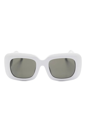 Linda Farrow rectangle-frame sunglasses - White