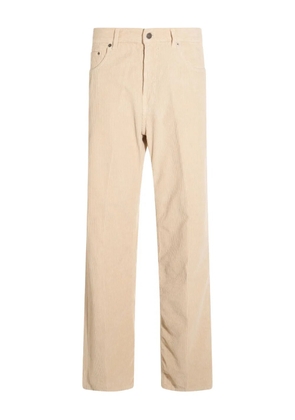 Haikure corduroy-textured cotton trousers - Neutrals