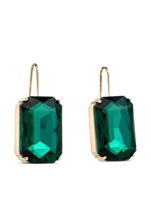 Kenneth Jay Lane octagon fishhook earrings - Green