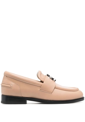 Lanvin logo-plaque detail loafers - Neutrals