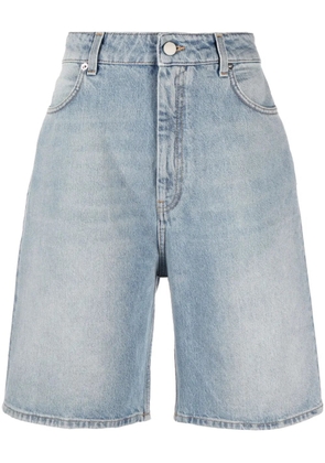 LouLou de Saison washed denim organic cotton shorts - Blue