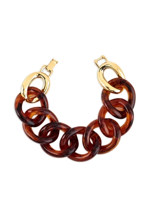 Kenneth Jay Lane tortoise link bracelet - Gold