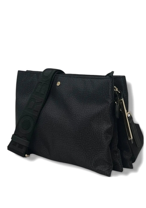 Borbonese abstract-pattern crossbody bag - Black