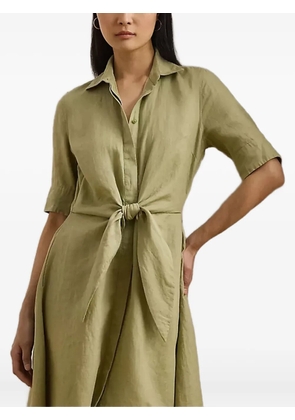 Lauren Ralph Lauren tie-front shirt dress - Green