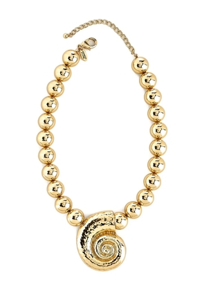Kenneth Jay Lane seashell bead necklace - Gold