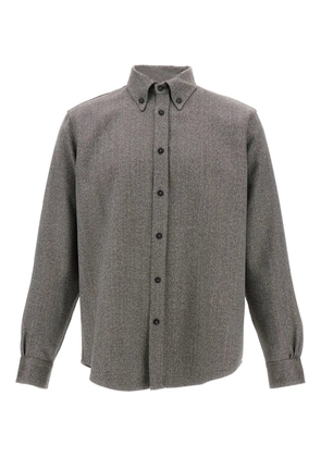 Cellar Door buttoned-cuffs cashmere shirt - Grey