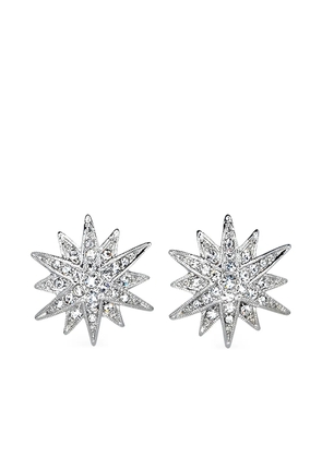 Kenneth Jay Lane rhodium star-shape earrings - Silver