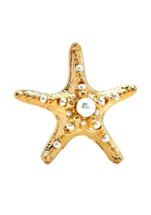 Kenneth Jay Lane star brooche - Gold