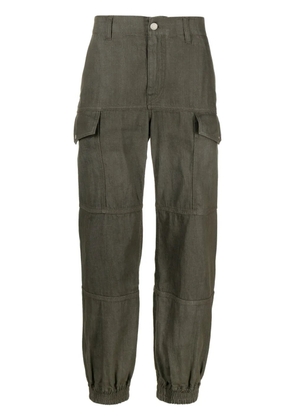 Alexander McQueen panelled-design cotton cargo trousers - Green