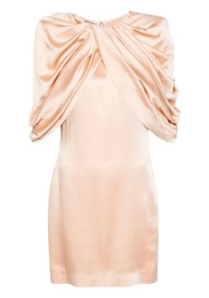 Stella McCartney draped satin mini dress - Neutrals