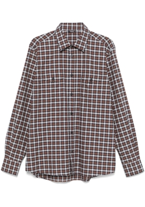 Peserico checked shirt - Brown