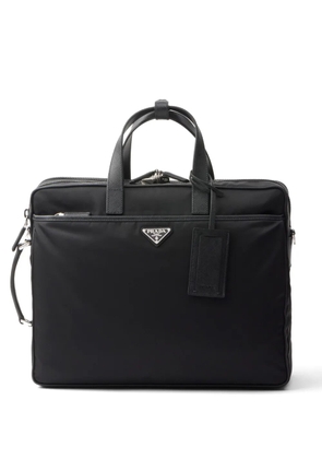Prada Re-Nylon Saffiano-leather laptop bag - Black
