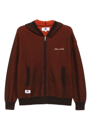 CHOCOOLATE logo-embroidered hoodie - Brown