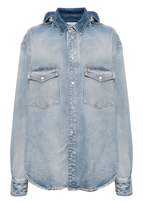 VETEMENTS front-back denim shirt - Blue