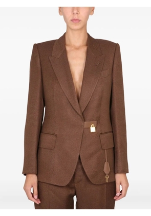 TOM FORD padlock-detail blazer - Brown