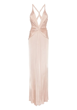 TOM FORD knot-detail maxi dress - Neutrals