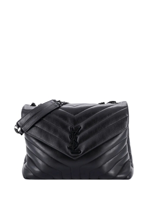 Saint Laurent Pre-Owned Loulou Matelasse Chevron Leather Medium shoulder bag - Black