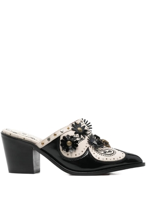 Kurt Geiger London 70mm floral-embellishment mules - Black