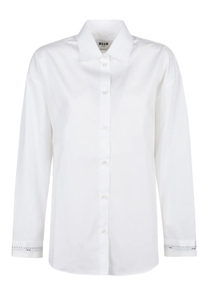 MSGM logo-detail long-sleeve shirt - White