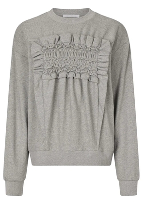 Cecilie Bahnsen Ollie ruffled detailed sweatshirt - Grey