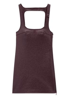 Courrèges Reedition vinyl mini dress - Brown