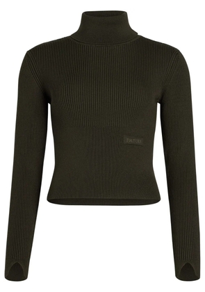 Patou ribbed roll-neck sweater - Green