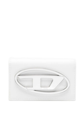 Diesel oval-plaque wallet - White