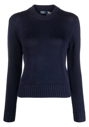 Polo Ralph Lauren logo-embroidered knitted jumper - Blue