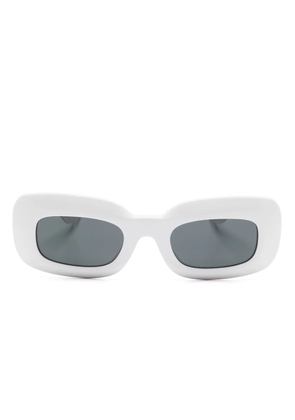 KHAITE 1966C rectangle-frame sunglasses - White