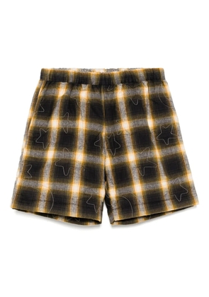 Sky High Farm checked padded shorts - Yellow