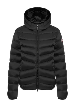 Colmar hooded chevron-quilted jacket - Black