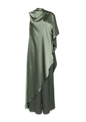 Amsale cascading draped column dress - Green