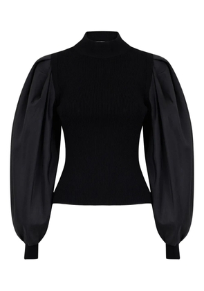 Simkhai Jackie taffeta top - Black