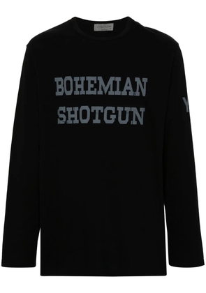 Yohji Yamamoto text-print T-shirt - Black