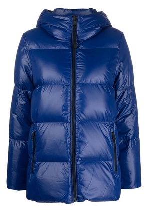 Tommy Hilfiger logo-hood padded jacket - Blue
