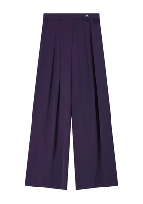 DRIES VAN NOTEN wide pleated trousers - Purple