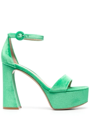 Gianvito Rossi Holly 125mm chenille sandals - Green