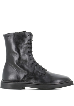 Alexander Hotto lace-up zip boots - BLACK