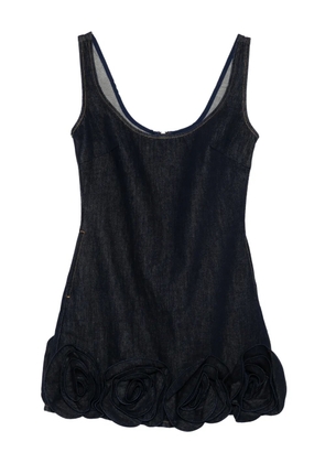 Self-Portrait floral-appliqué mini dress - Blue