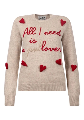 MC2 Saint Barth heart-detail sweater - Neutrals