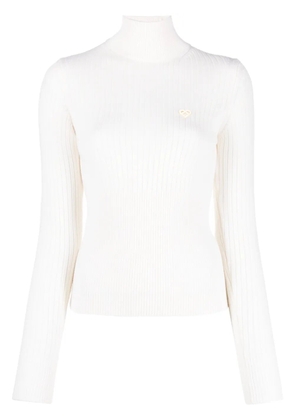 Casablanca ribbed-knit wool jumper - White