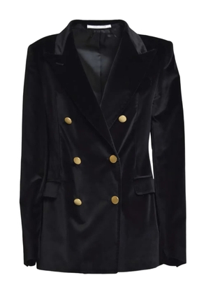 Tagliatore double-breasted velvet blazer - Black