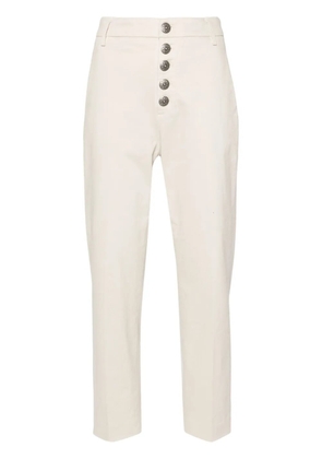 DONDUP Nima logo-plaque trousers - Neutrals