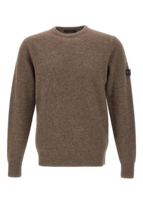 Peuterey logo-patch sweater - Brown