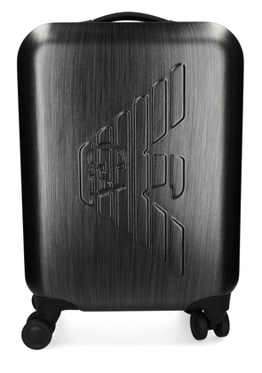 Emporio Armani logo-embossed luggage - Grey