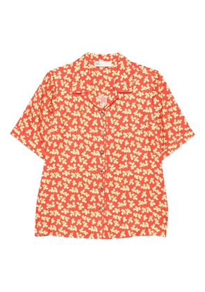 Tory Burch floral-print silk shirt - 0525 RED
