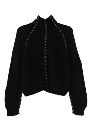 Thom Krom high-neck braided-detail sweater - Black