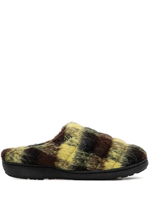 SUBU check-pattern slippers - Yellow