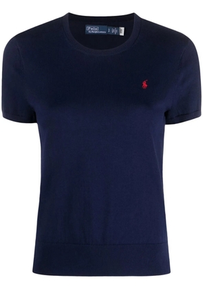Polo Ralph Lauren logo-embroidered knitted T-shirt - Blue