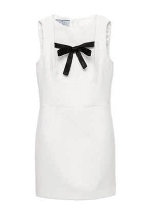 Prada bow-detail sleeveless dress - White